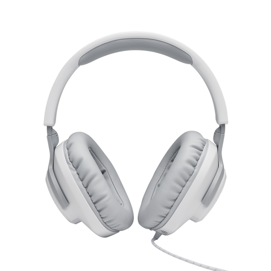 JBL Quantum 100 - White - Wired over-ear gaming headset with flip-up mic - Detailshot 2